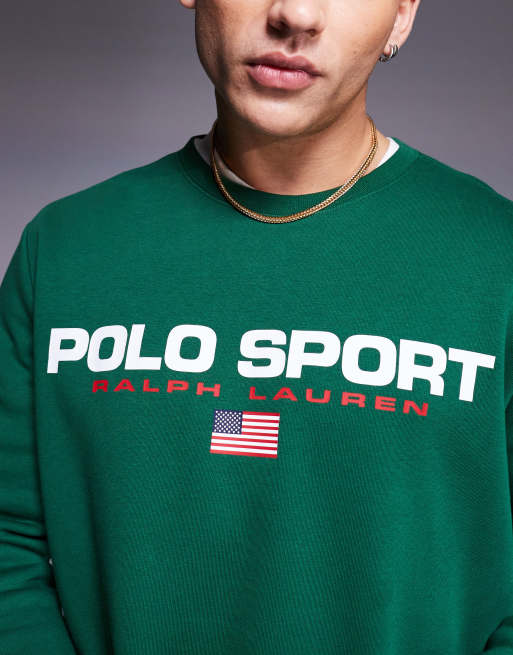 Polo Ralph Lauren Sport Capsule sweatshirt in green | ASOS