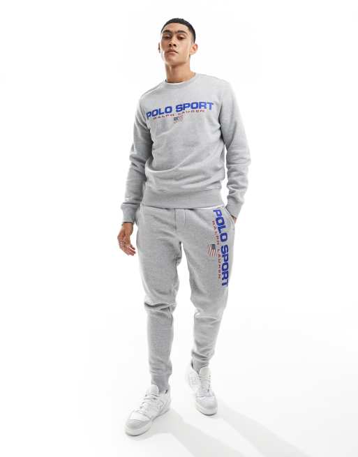 Mens grey 2024 ralph lauren tracksuit