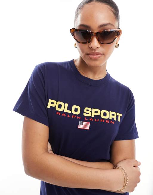 Polo Ralph Lauren - Sport Capsule - T-shirt avec logo centré - Bleu marine