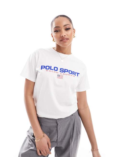 Polo Ralph Lauren - Sport Capsule - T-shirt met logo op de borst in wit