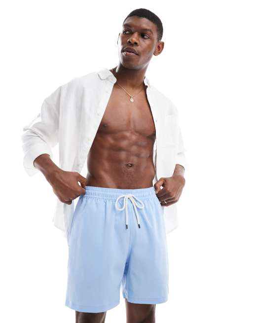 Polo Ralph Lauren - Sport Capsule - Traveler - Zwemshort met klein logo in lichtblauw