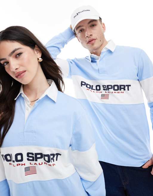 Polo sports by Ralph Lauren ラガーシャツsize:L Polo Sport Ralph Lauren Polo Large Men's Blue w/Orarge Short