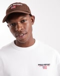 [Polo Ralph Lauren] Polo Ralph Lauren Sport capsule unisex flag logo twill baseball cap in brown One Size brown