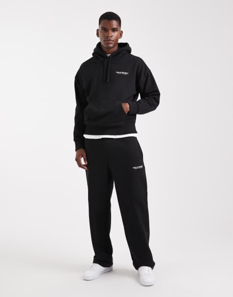 Polo Ralph Lauren - Sport Capsule - Unisex - Sort sæt med fleece-hættetrøje med flaglogo på ryggen og bukser i afslappet pasform - view 1