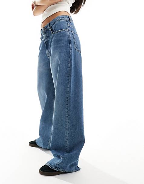 Polo Ralph Lauren Sport Capsule wide leg jeans in mid blue wash
