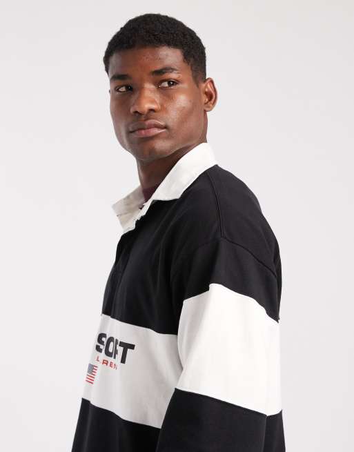 Polo Ralph Lauren Sport chest panel flag logo oversized fit rugby