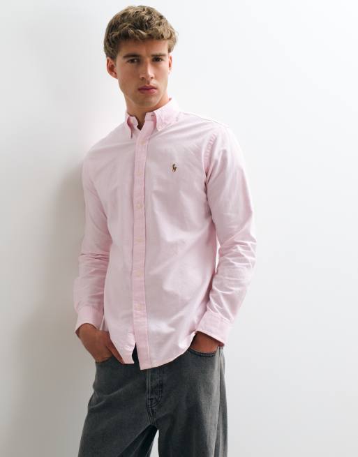Polo Ralph Lauren Sport Custom Fit Oxford-Hemd in Hellrosa, 5 von 5