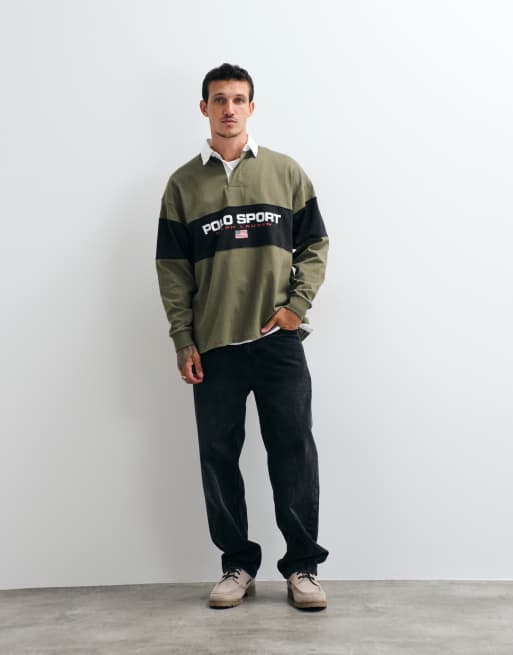 Polo Ralph Lauren Sport heavyweight ruby shirt in khaki , 3 of 10
