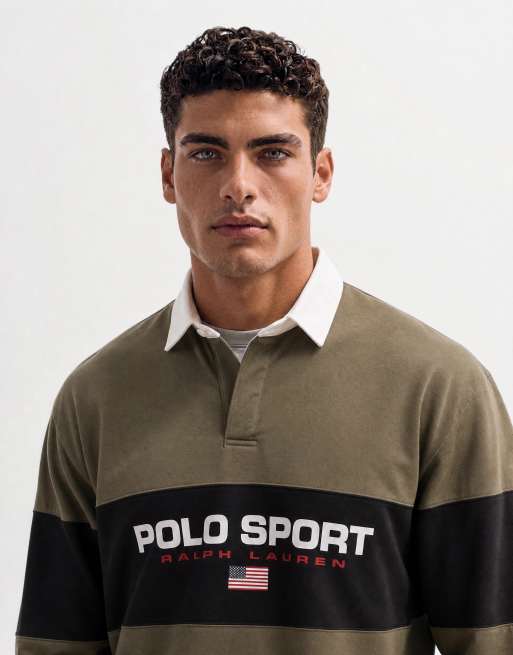 Polo Ralph Lauren Sport heavyweight ruby shirt in khaki , 7 of 10