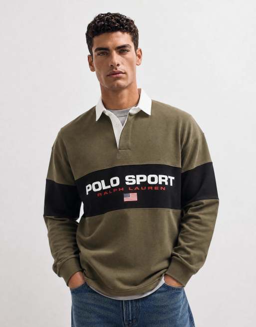 Polo Ralph Lauren Sport kraftig ruby-skjorta i khaki, 6 av 10