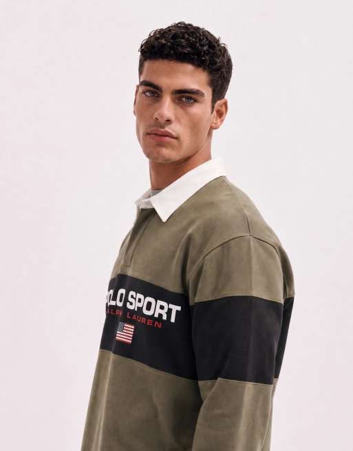 Polo Ralph Lauren Sport kraftig ruby-skjorta i khaki, 8 av 10