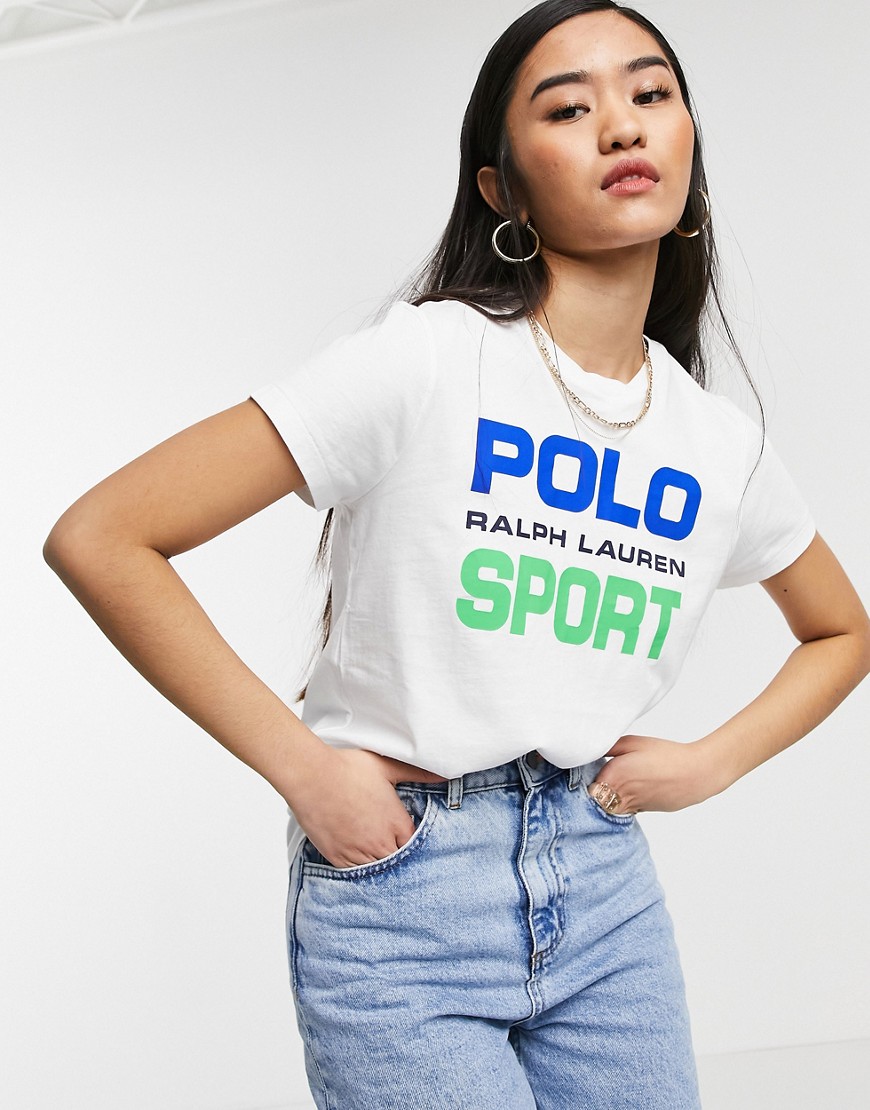 Polo Ralph Lauren Sport Logo T-shirt In White