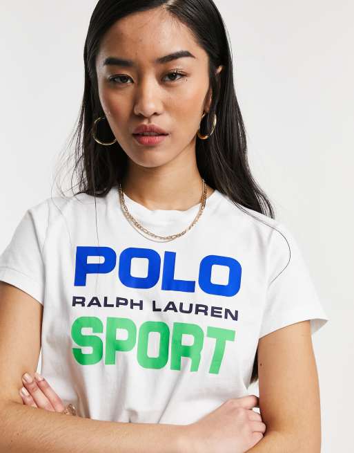 Polo Ralph Lauren Sport logo T-shirt in white