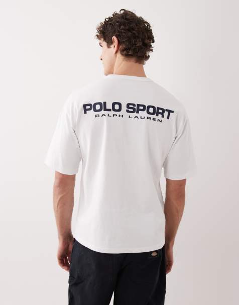 Polo Ralph Lauren Sport relaxed fit heavyweight back print t-shirt in white - view 1