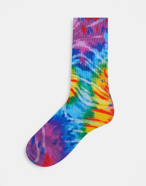 Polo Ralph Lauren sport socks in tie dye with pony logo | ASOS