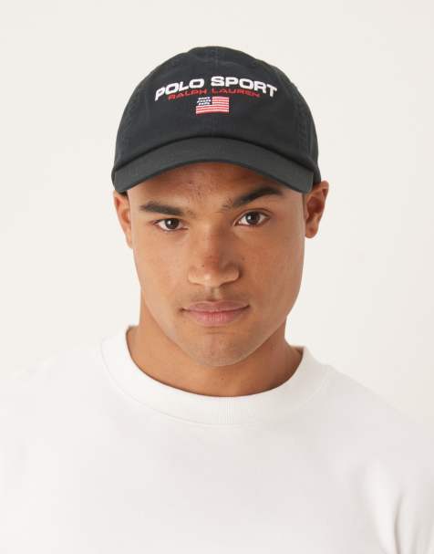 Polo Ralph Lauren – Sport – Svart baseball-keps med flagglogga i twill - view 1