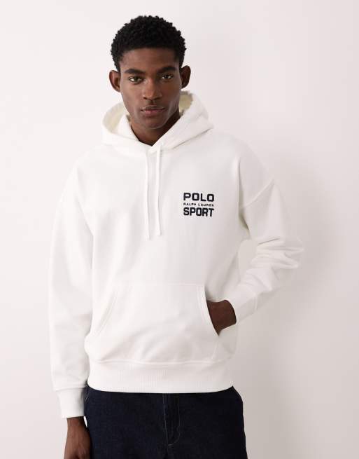 Polo Ralph Lauren - Sport - Sweat à capuche décontracté imprimé dans le dos - Blanc, 5 de 5
