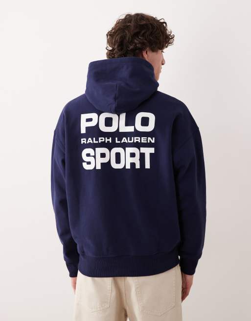 Polo Ralph Lauren - Sport - Sweat à capuche décontracté imprimé dans le dos - Bleu marine, 2 de 5