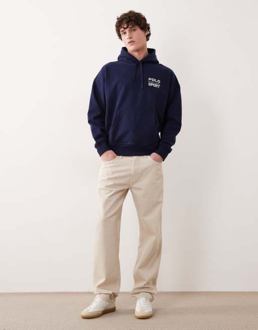 Polo Ralph Lauren - Sport - Sweat à capuche décontracté imprimé dans le dos - Bleu marine, 3 de 5