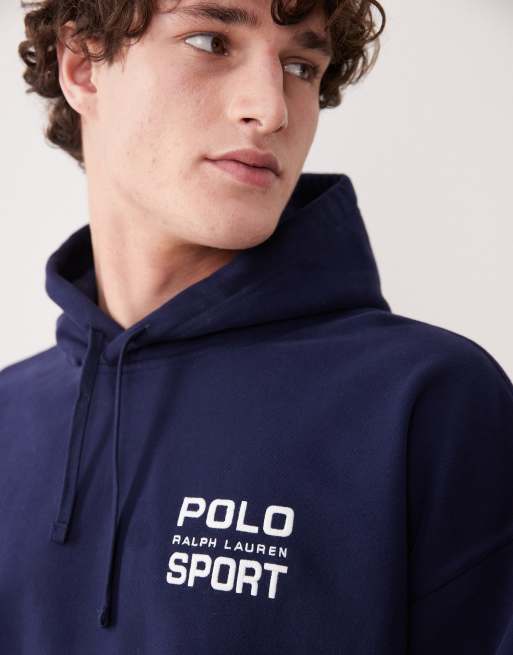 Polo Ralph Lauren - Sport - Sweat à capuche décontracté imprimé dans le dos - Bleu marine, 5 de 5