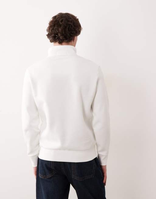 Polo Ralph Lauren - Sport - Sweat à col zippé et logo drapeau - Blanc, 4 de 5