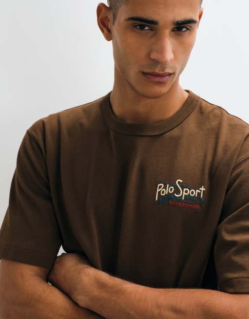 Polo Ralph Lauren Sport t-shirt coupe relaxed marron, 2 de 10