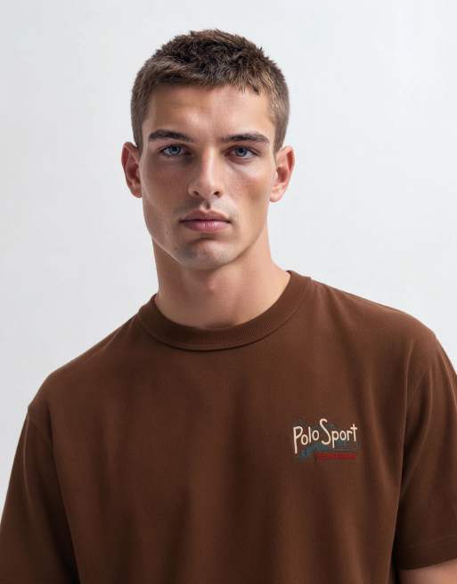 Polo Ralph Lauren Sport t-shirt coupe relaxed marron, 6 de 10