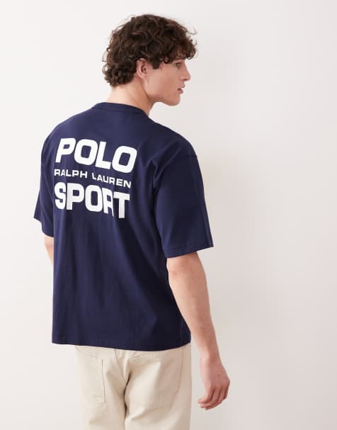 Polo Ralph Lauren - Sport - T-shirt épais décontracté à imprimé au dos - Bleu marine - view 1