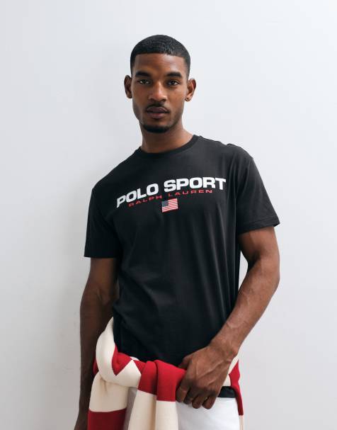 Polo Ralph Lauren Sport t-shirt in washed black - view 1