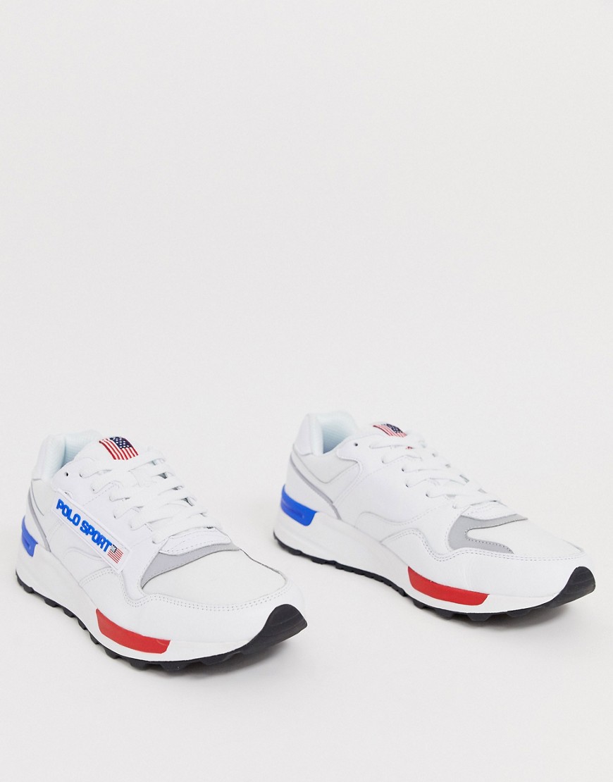 Polo Ralph Lauren sport trackster 100 trainer in red/blue