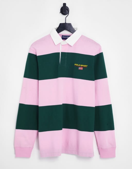 Pink and green polo cheap