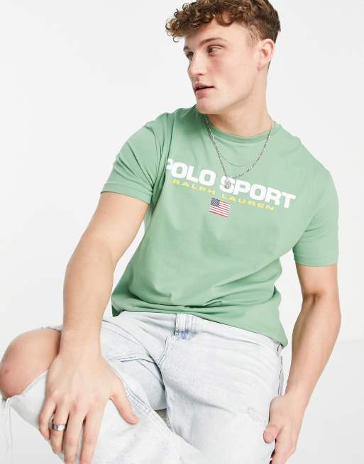 Green polo best sale sport t shirt