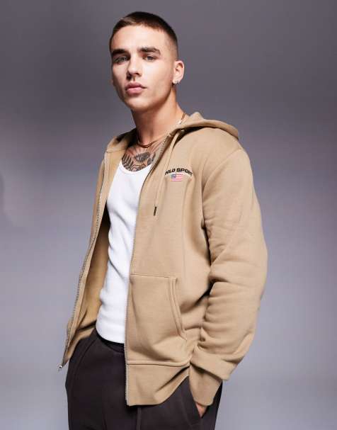 Polo Ralph Lauren – Sports Capsule – Kapuzenjacke in Hellbraun mit Logo - view 1