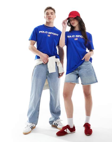 Polo Ralph Lauren – Sports Capsule – Kungsblå, klassisk t-shirt i unisex-modell och oversize med stor bröstlogga - view 1
