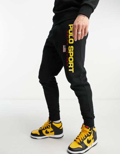 Polo Sport - Colourblock Men's Cuffed Jogger - Track Pants - Black, Shop  Today. Get it Tomorrow!