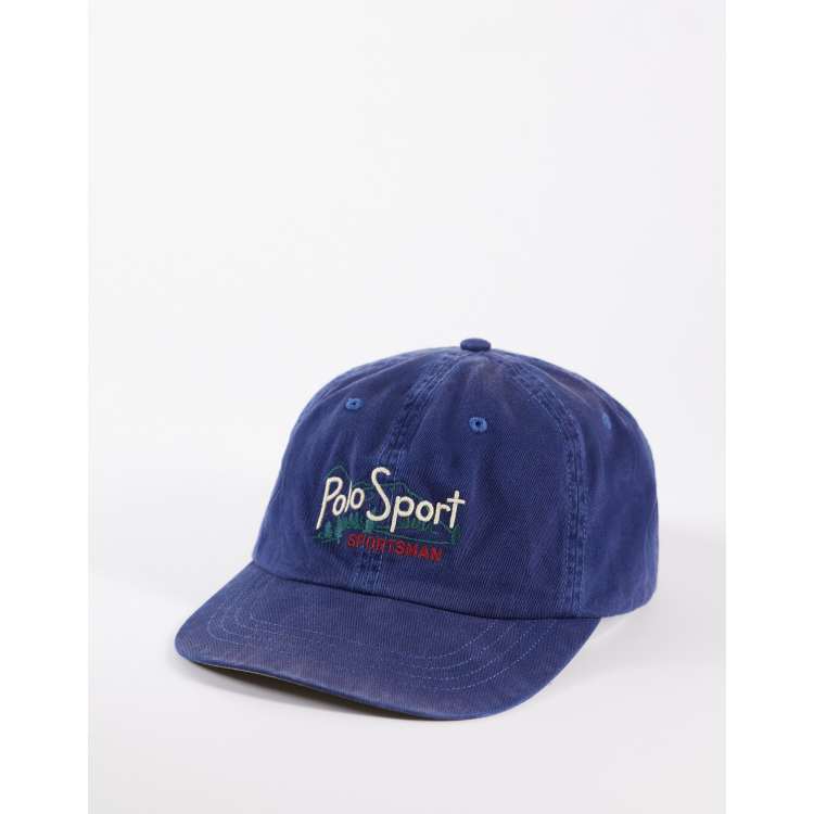 Polo Ralph Lauren Sports Capsule logo baseball cap in newport navy