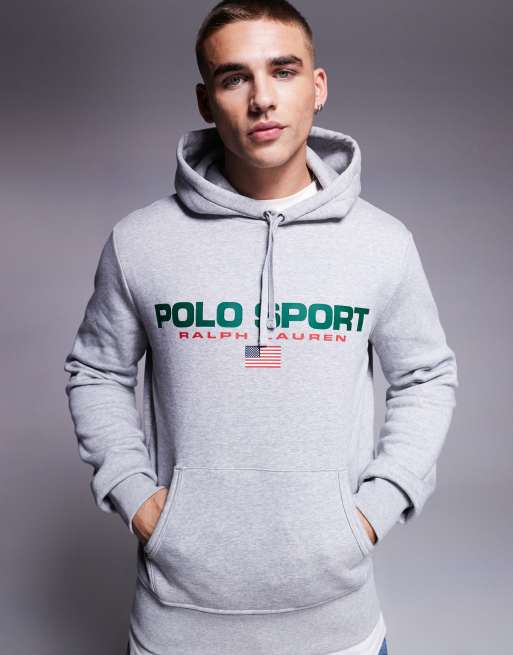 Polo Ralph Lauren Sports Capsule logo hoodie co ord in grey ASOS