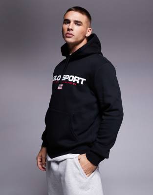 Polo Ralph Lauren Polo Ralph Lauren Sports Capsule logo hoodie in black