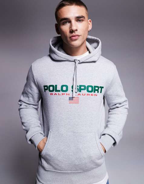 Polo Ralph Lauren Sports Capsule logo hoodie in grey (part of a set) - view 1