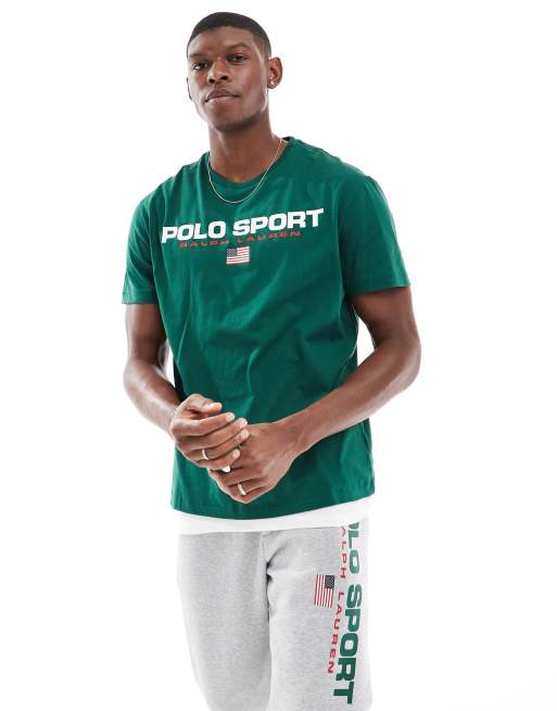 Polo Ralph Lauren Sports Capsule logo t-shirt in green ASOS