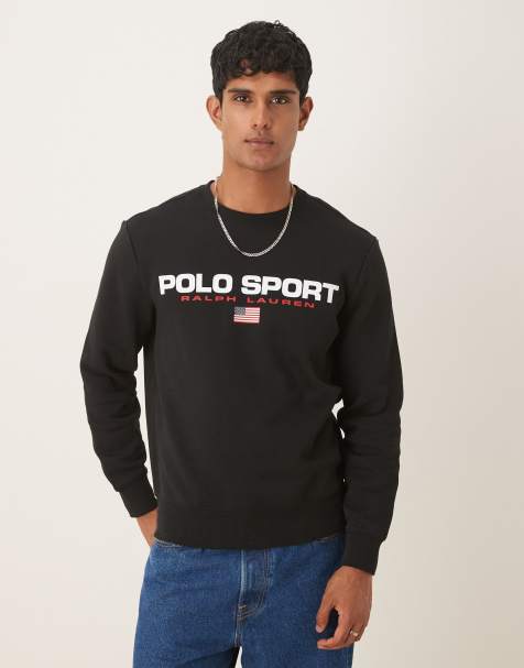 Polo Ralph Lauren – Sports Capsule – Svart sweatshirt med rund halsringning och logga - view 1