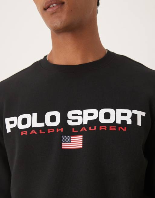 Polo Ralph Lauren - Sports Capsule - Sweat ras de cou à logo - Noir, 5 de 5