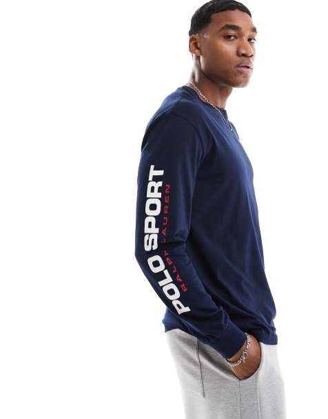 Polo Ralph Lauren - Sports Capsule - T-shirt manches longues à logo - Bleu marine - view 1