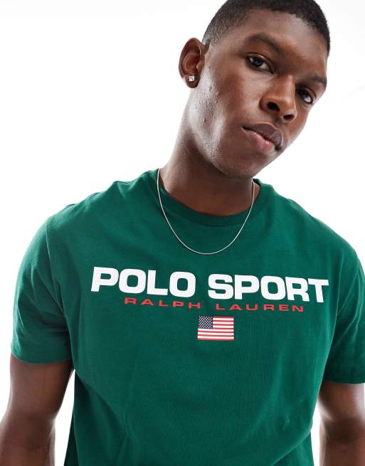 Polo Ralph Lauren – Sports Capsule – Zielony T-shirt z logo