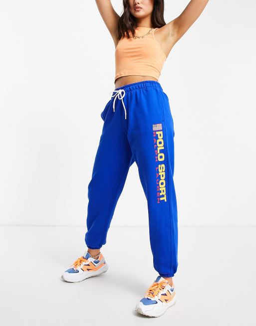 Polo Ralph Lauren Sports logo leg jogger in blue