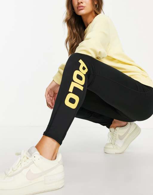 Polo Ralph Lauren Sports logo leggings in black