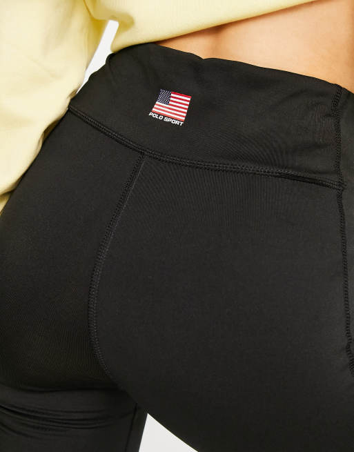 Polo Ralph Lauren Sports logo leggings in black