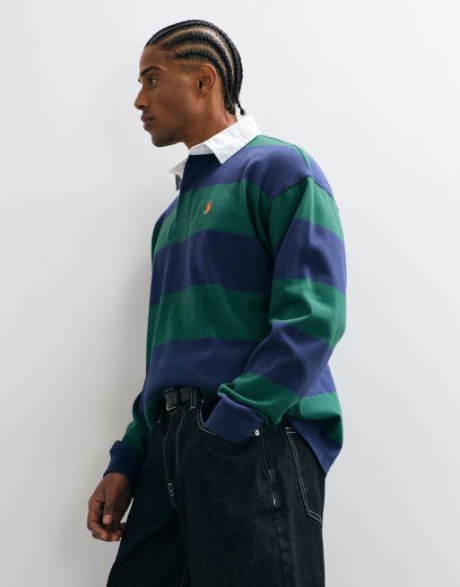 Polo Ralph Lauren stickad rugbytröja i khaki, 4 av 5