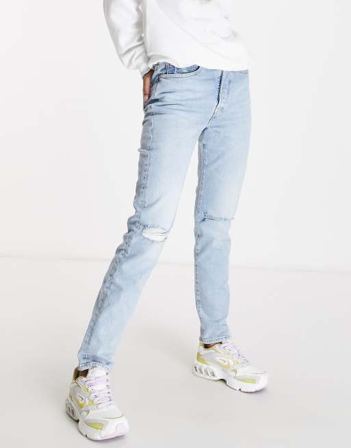 Polo Ralph Lauren straight leg knee rip jeans in light wash | ASOS