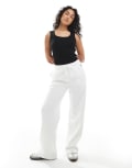 [Polo Ralph Lauren] Polo Ralph Lauren straight leg trackies in white S WHITE